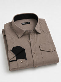 Pack Of 2 Cargo Style Khaki & Bottle Green Shirt