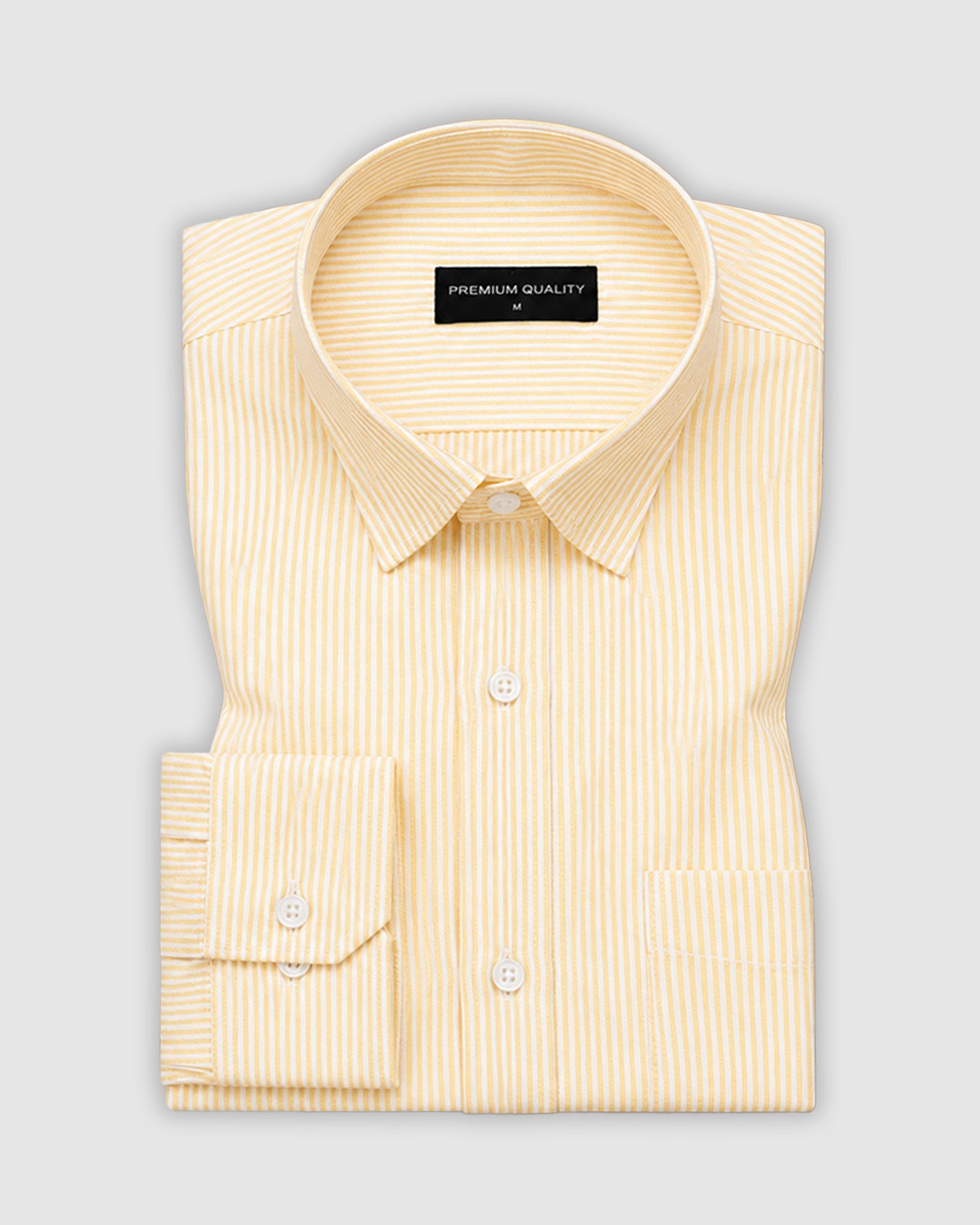 Lemon Stripe Oxford Shirt For Men