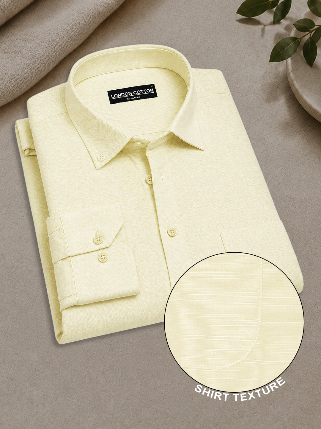 Turkish Blue & Lemon Linear Linen Pack of 2 Shirt