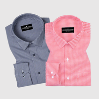 Red & Navy Blue Premium Oxford Check Shirts – Pack of 2