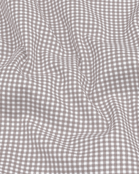 Beige Check Oxford Premium Cotton Shirt For Men