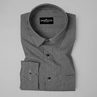 Black Check Oxford Premium Cotton Shirt For Men