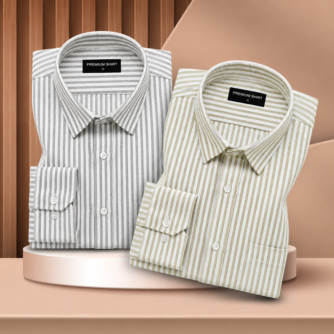 Black Prism & Golden Era Pinstripe Linen Shirts