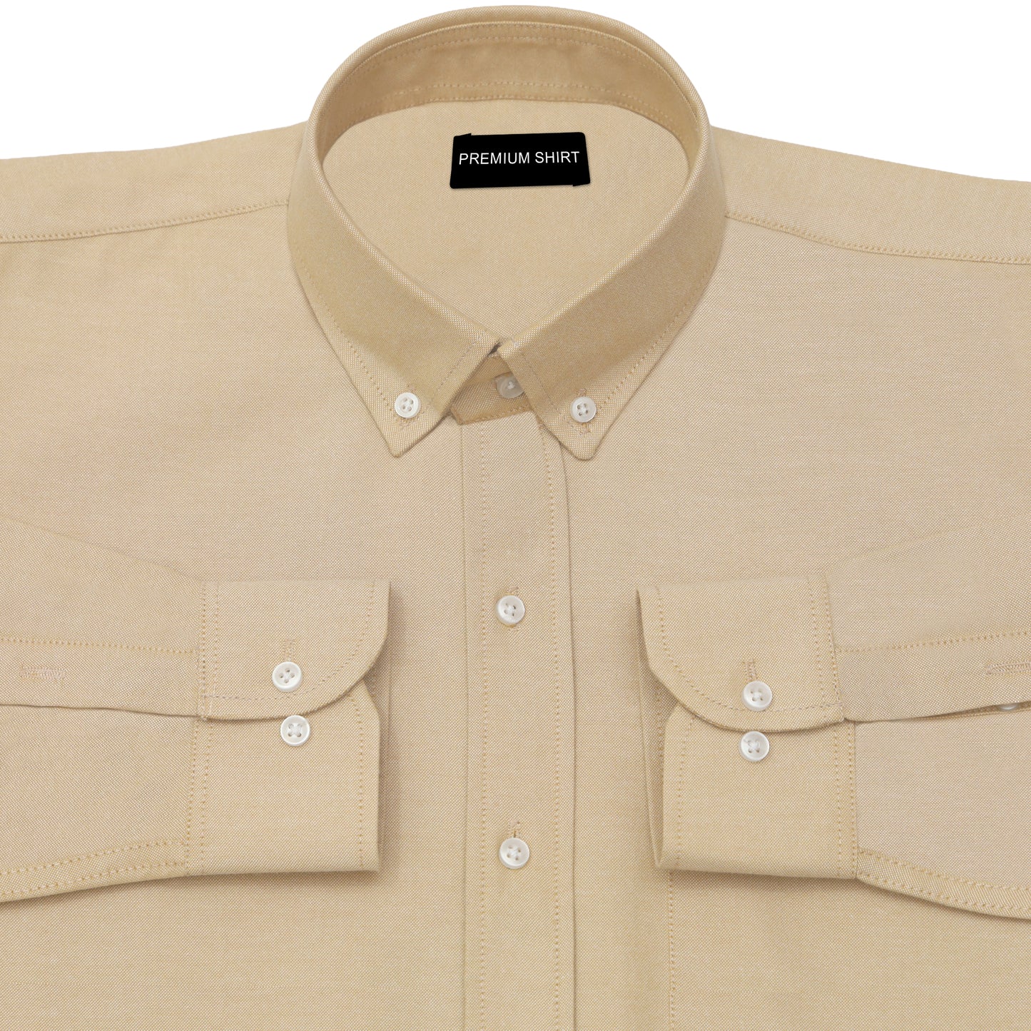 New Cream Oxford Cotton Shirt For Men