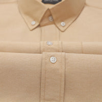 New Cream Oxford Cotton Shirt For Men