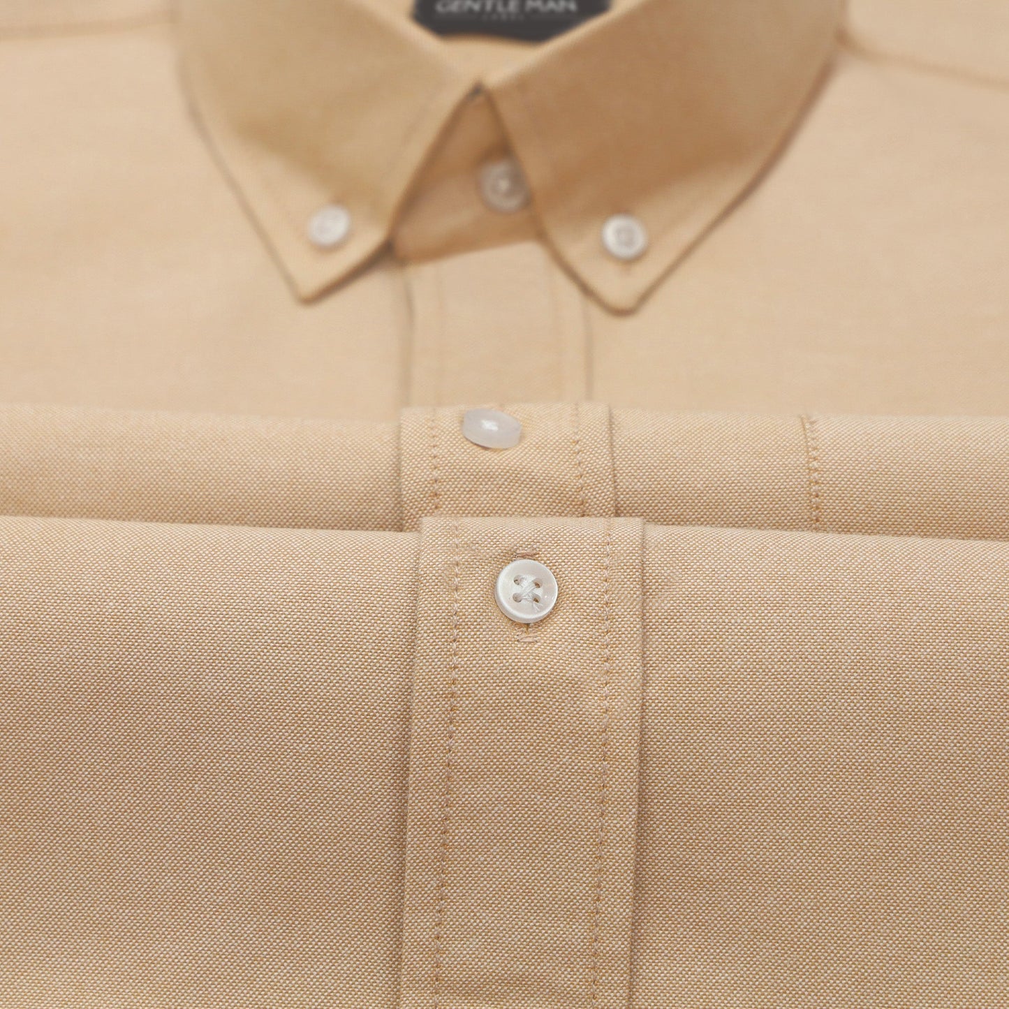 Pack of 2 Oxford Cotton Shirt For Men (White & Cream)