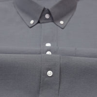 New Dark Grey Oxford Cotton Shirt For Men