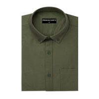 Olive Green Northface Shirt for Man