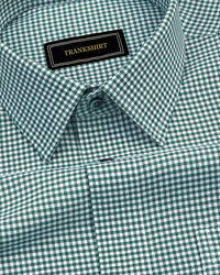 Green Check Oxford Premium Cotton Shirt For Men