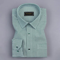 Green Check Oxford Premium Cotton Shirt For Men
