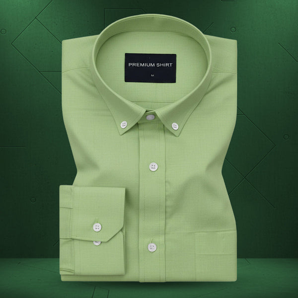 New Green Oxford Cotton Shirt For Men