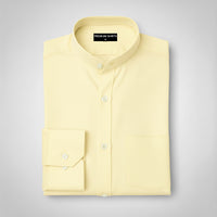 Yellow dress shirt on a light gray background