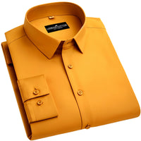 Premium Cotton Blend Solid Shirts (Mustard)