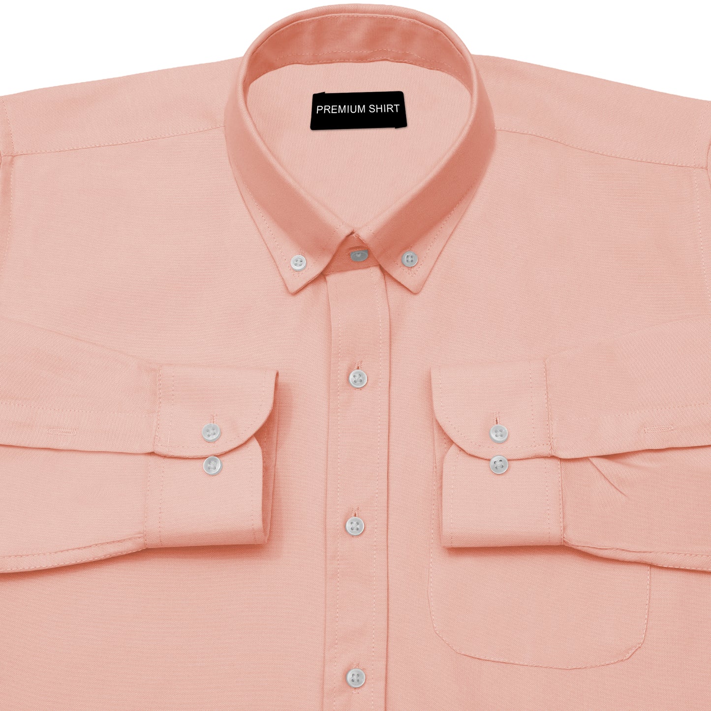 New Peach Oxford Cotton Shirt For Men