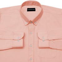 New Peach Oxford Cotton Shirt For Men