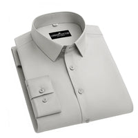 New Cotton Blend Solid Shirts Silver