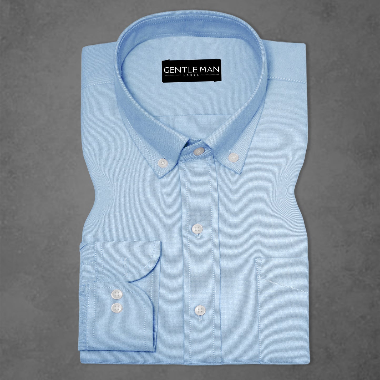 Pack of 2 Sky Blue & White Oxford Cotton Shirts Bundle For Men