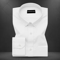 New Pearl White Oxford Cotton Shirt For Men