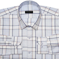 Sky Blue Classic Check Oxford Shirt for Men