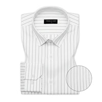 Bold Grey Pinstripe Oxford Shirt For Men