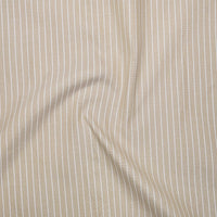 Beige Pinstripe Oxford Shirt For Men