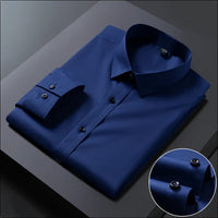 Pack of 2 Premium Cotton Solid Shirt for Man (Navy Blue, White)