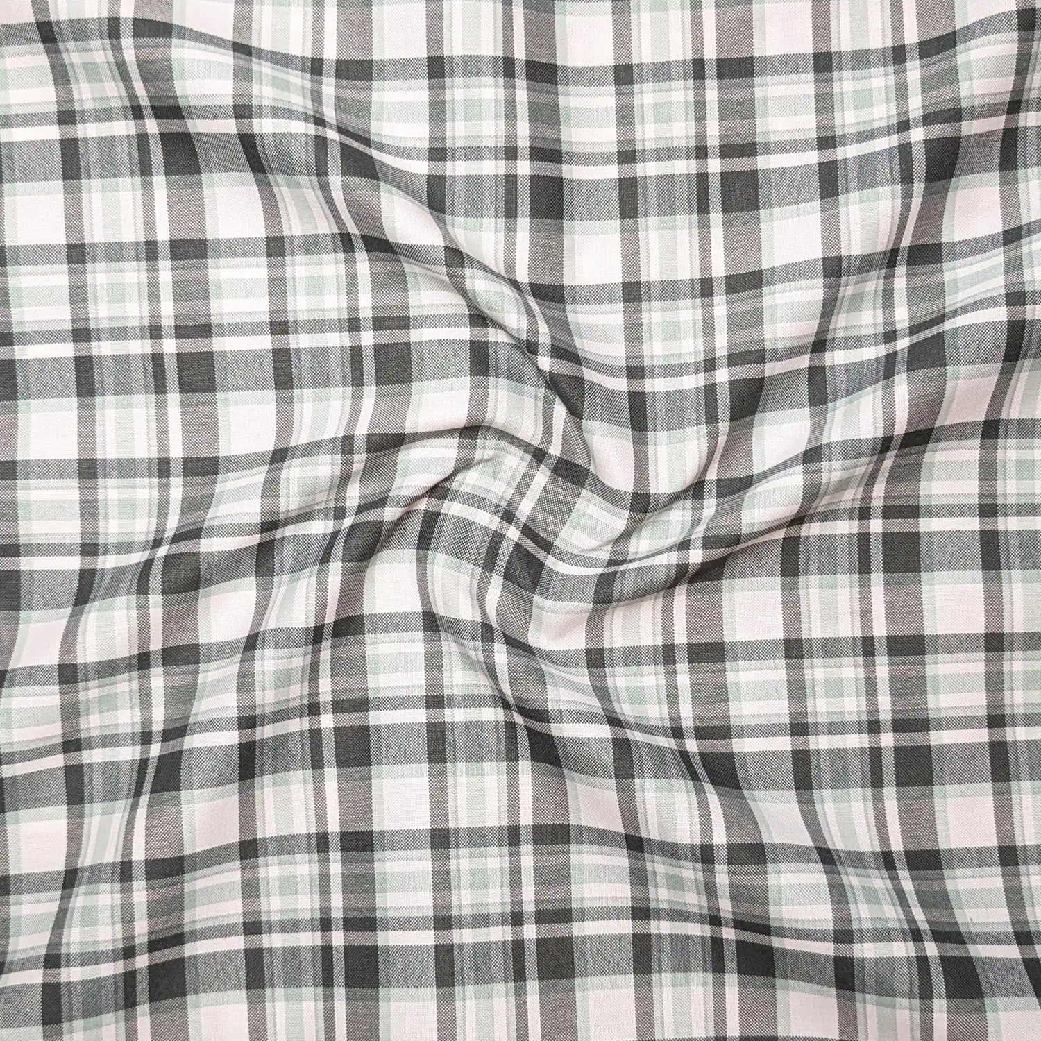 Forest Green Classic Check Cotton Blend Shirt for Men